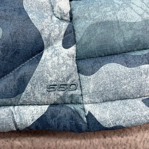 The North Face Alpz 2.0 550 Goose Down Vest Womens S Camo Blue Quilted Gorpcore - Picture 7 of 13